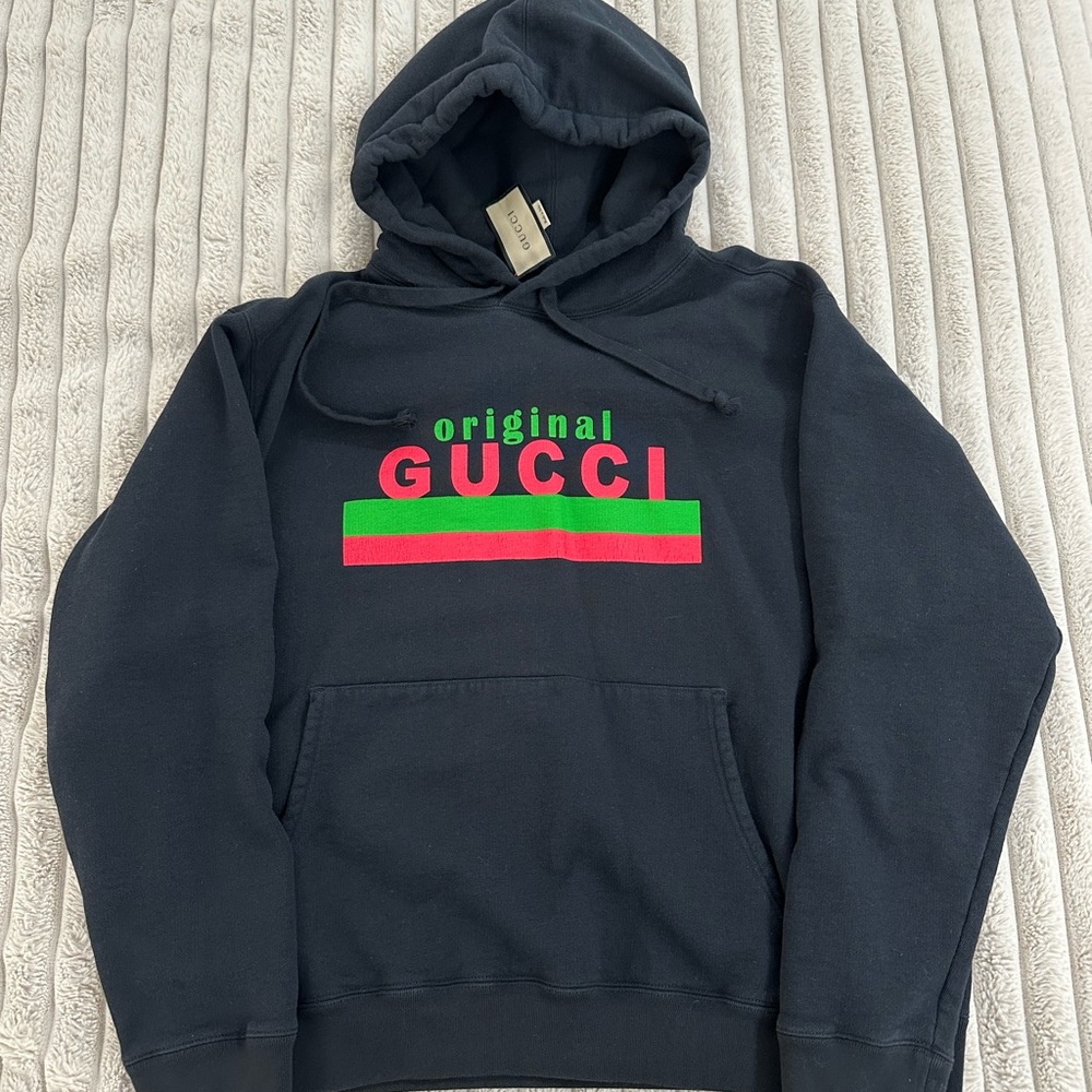 Gucci Men's Black Hoodie Sweater